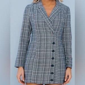 Plaid Blazer Dress.